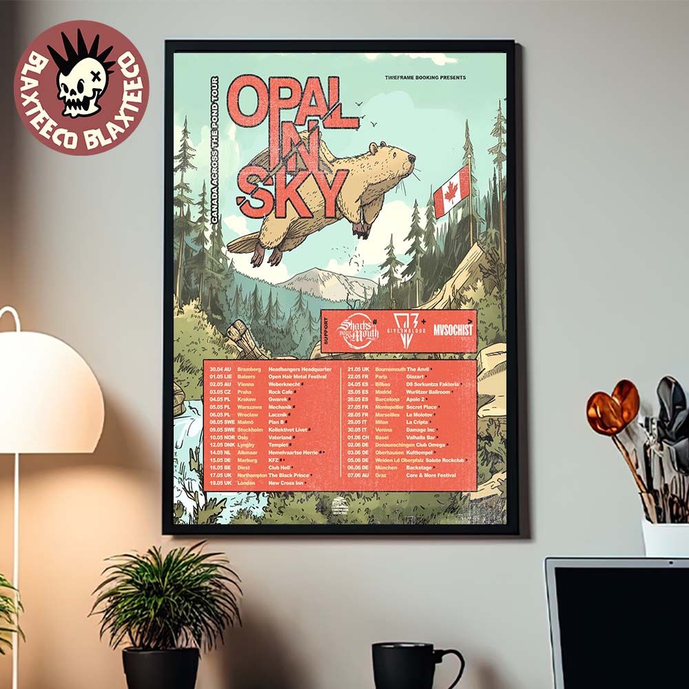 Opal In Sky Canada Across The Pond Tour 2026 Europe - Adult & Kids T-Shirts, Sweatshirts & Hoodies apparel design preview 1