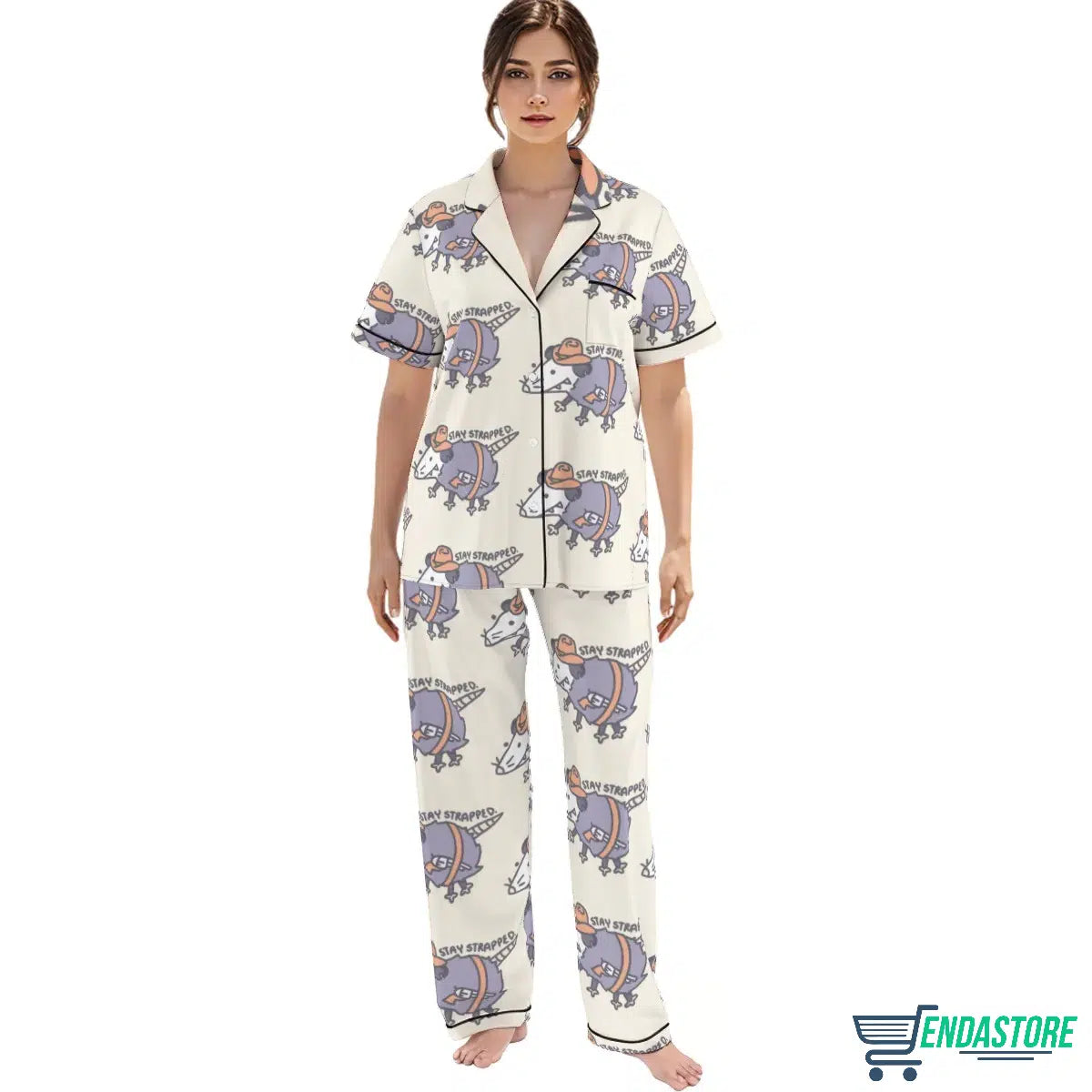 Opossum Cowboy Stay Strapped Pajama Set 3D Sweater - Gift Idea product image 2
