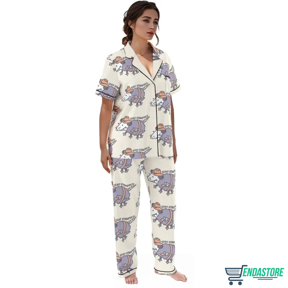 Opossum Cowboy Stay Strapped Pajama Set 3D Sweater - Gift Idea product image 4