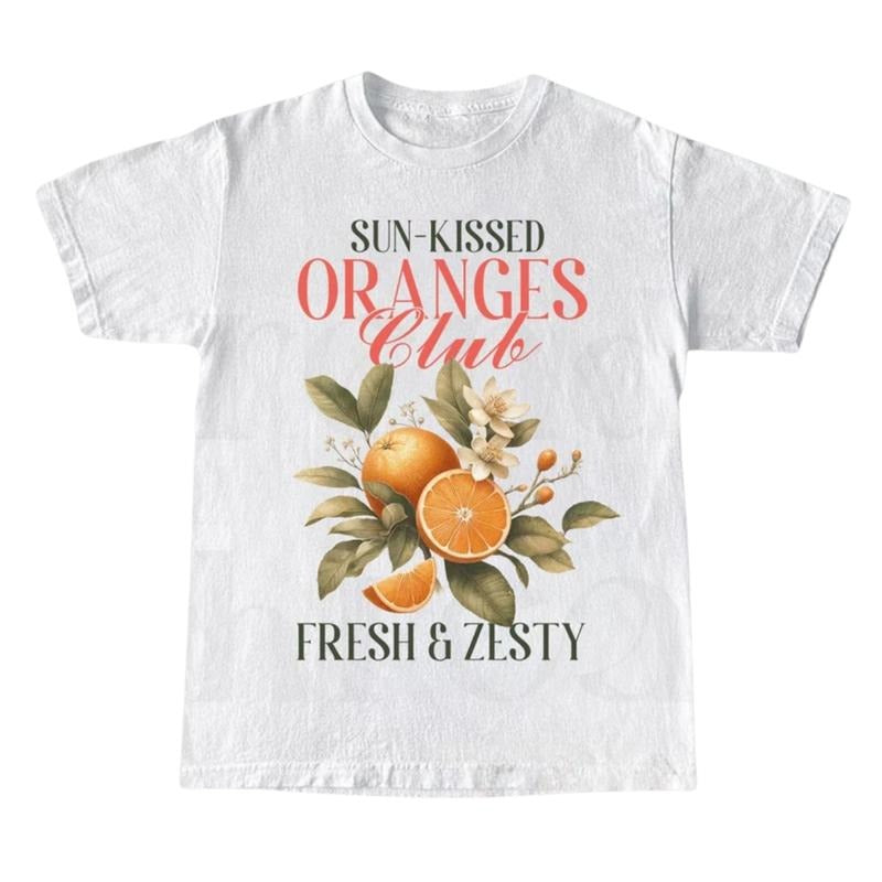 Orange Art Fruit Pastel Foodie Her Boho - Adult & Kids T-Shirts, Sweatshirts & Hoodies apparel design preview 1