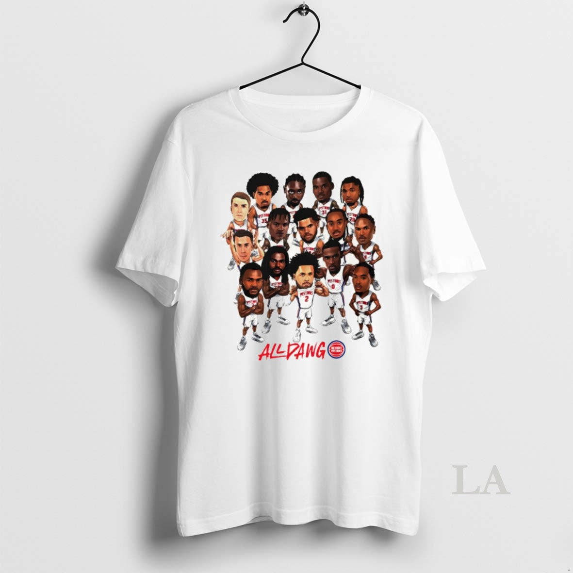 Original All Dawg Detroit Pistons Baseball Playoffs - Adult & Kids T-Shirts, Sweatshirts & Hoodies apparel design preview 1