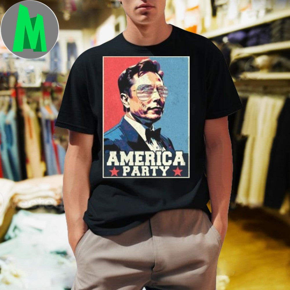 Original America Party Elon Musk Garphic - Adult & Kids T-Shirts, Sweatshirts & Hoodies apparel design preview 1