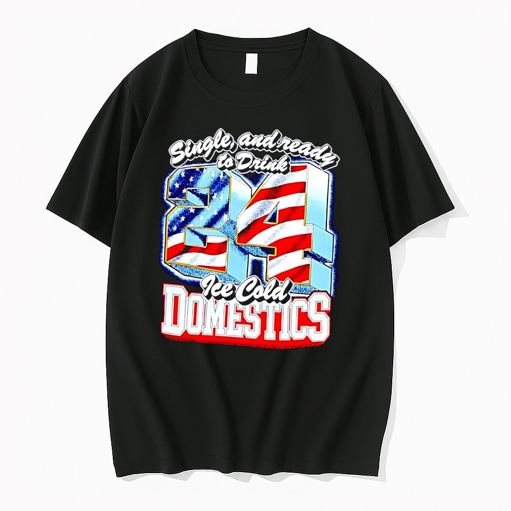 Original American Flag Single And Ready To Drink 24 - Adult & Kids T-Shirts, Sweatshirts & Hoodies apparel design preview 1