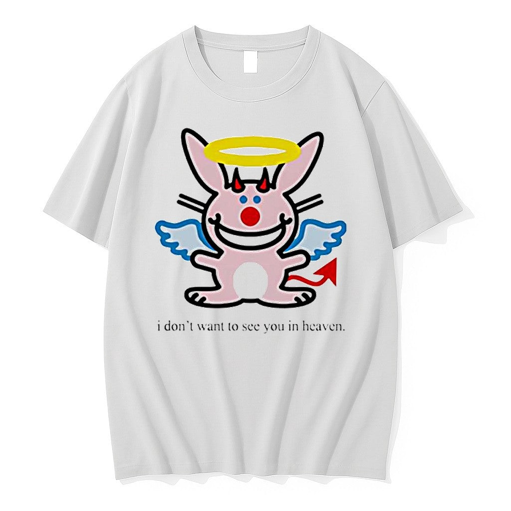 Original Angel Devil Rabbit I Dont Want To See You In - Adult & Kids T-Shirts, Sweatshirts & Hoodies apparel design preview 1