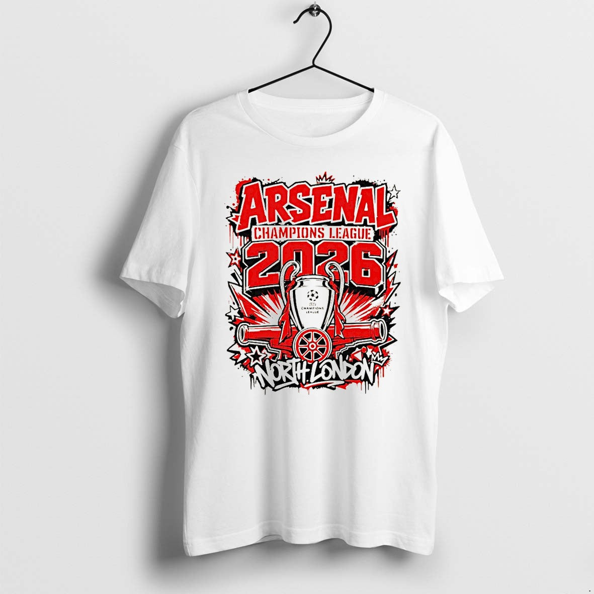 Original Arsenal Uefa Champions League Winners 2026 - Adult & Kids T-Shirts, Sweatshirts & Hoodies apparel design preview 1