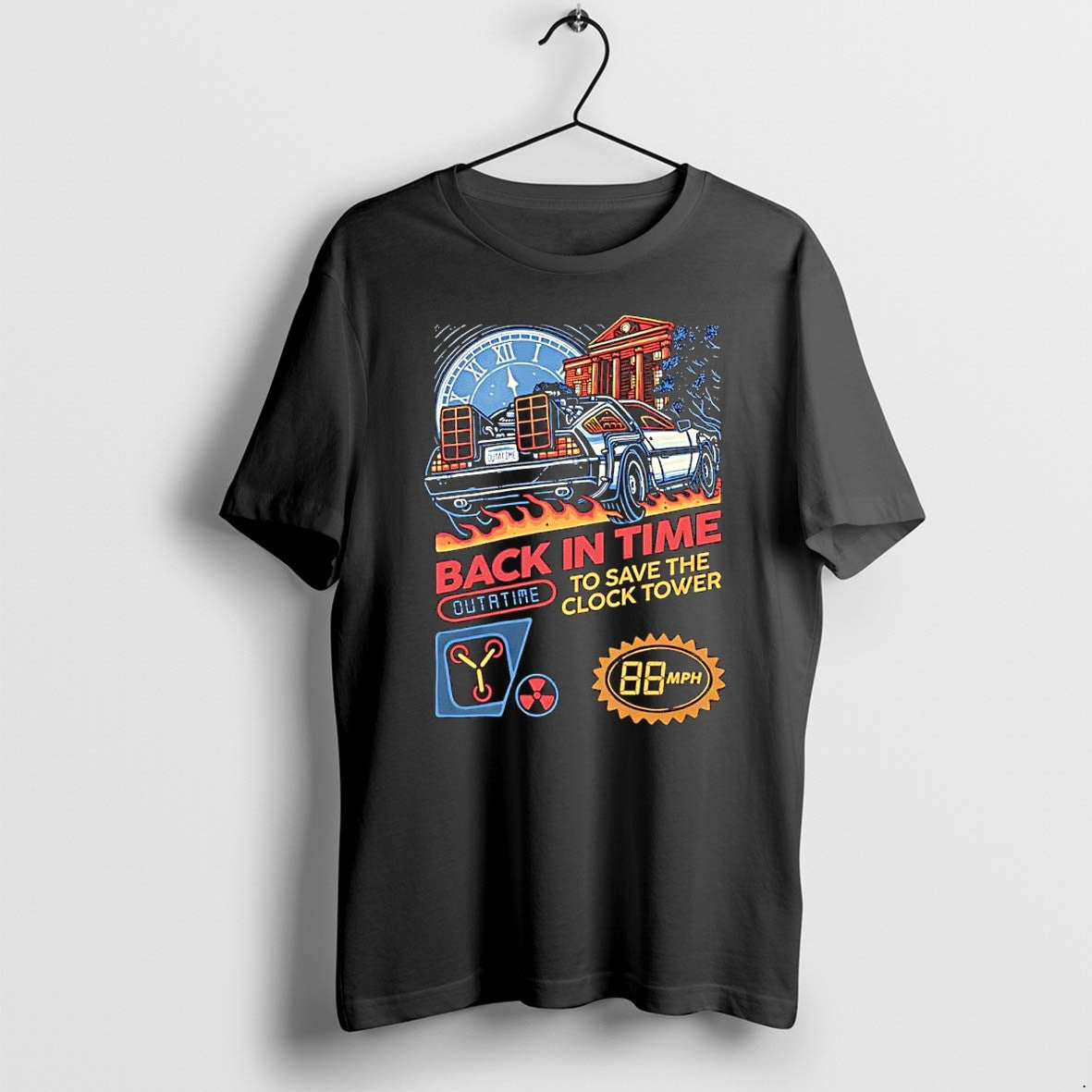Original Back To The Future Delorean Time Machine - Adult & Kids T-Shirts, Sweatshirts & Hoodies apparel design preview 1