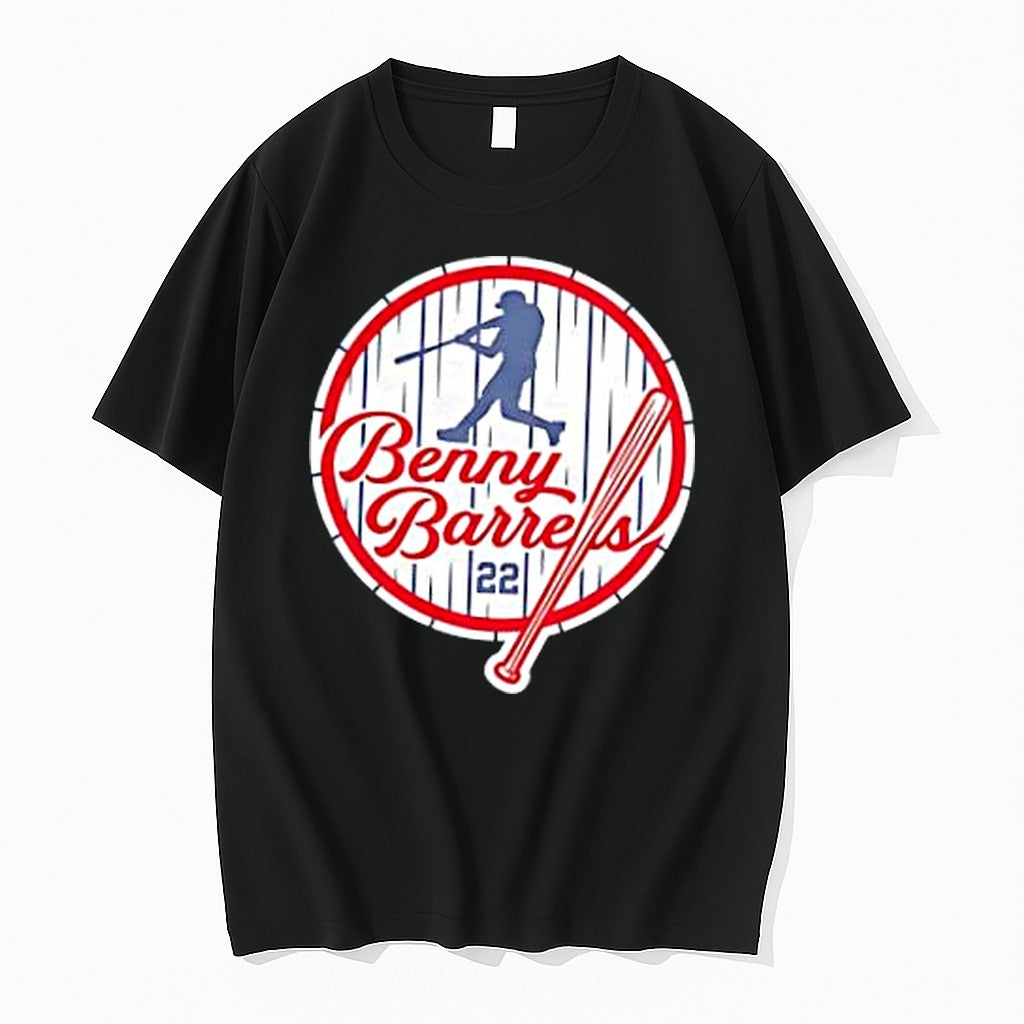 Original Ben Rice New York Yankees Mlb Benny Barrels - Adult & Kids T-Shirts, Sweatshirts & Hoodies apparel design preview 1