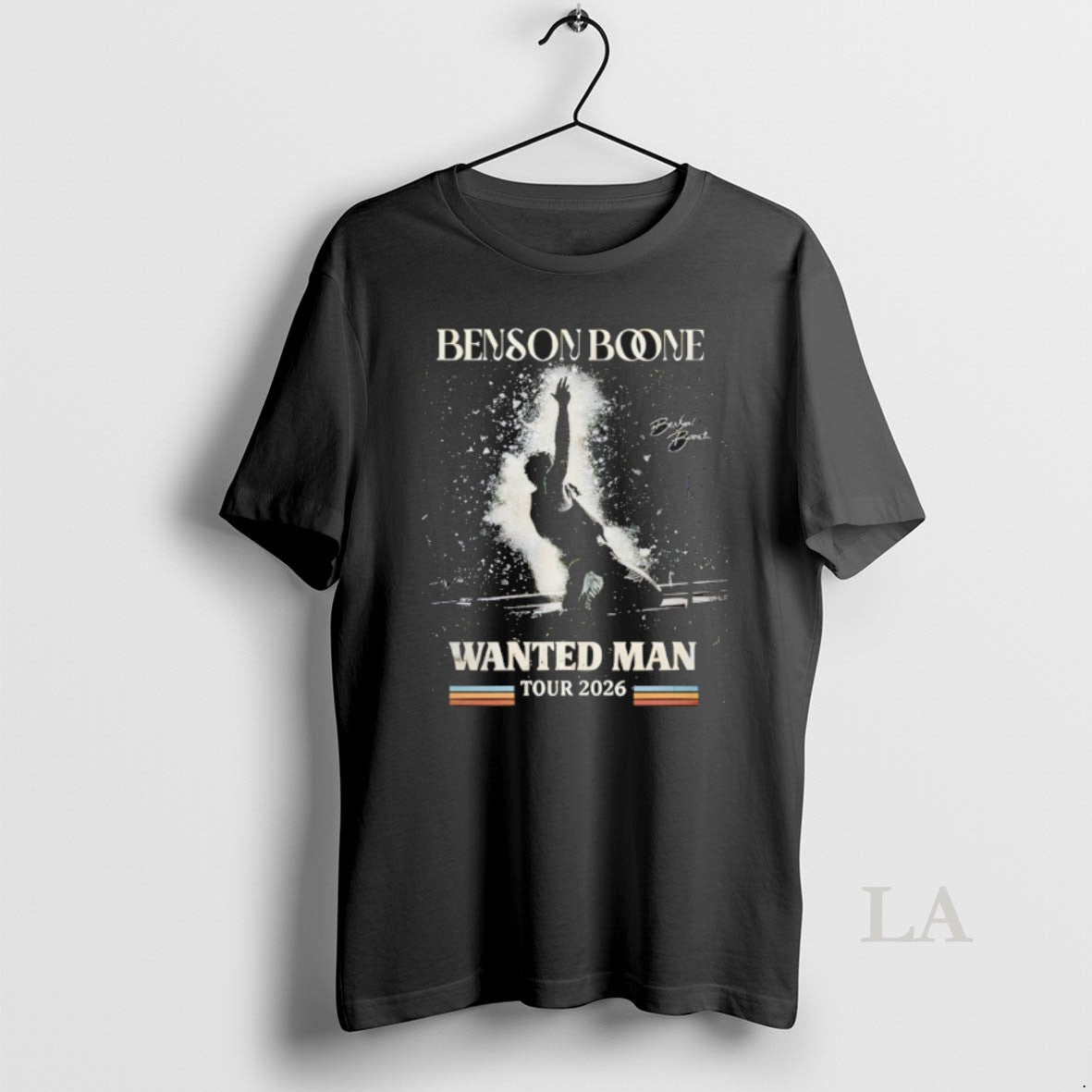 Original Benson Boone Wanted Man Tour 2026 Signature - Adult & Kids T-Shirts, Sweatshirts & Hoodies apparel design preview 1