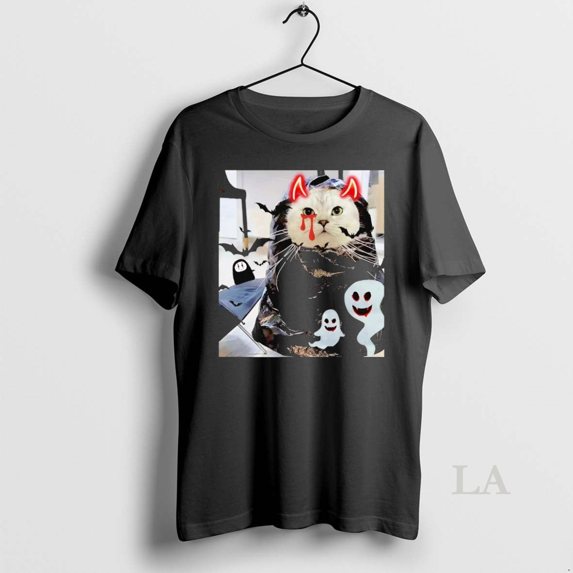 Original Black Cat Devil No Face Halloween - Adult & Kids T-Shirts, Sweatshirts & Hoodies apparel design preview 1
