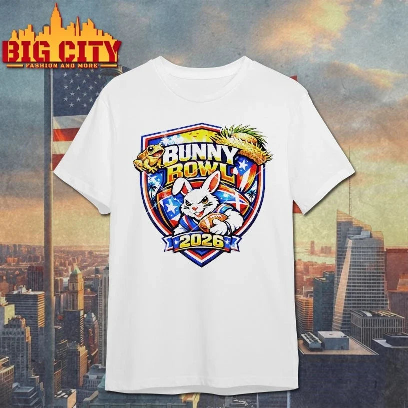 Original Bunny Bowl 2026 Football Mascot Logo - Adult & Kids T-Shirts, Sweatshirts & Hoodies apparel design preview 1