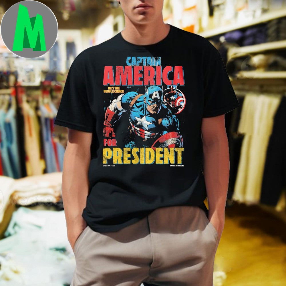 Original Captain America For President Political - Adult & Kids T-Shirts, Sweatshirts & Hoodies apparel design preview 1