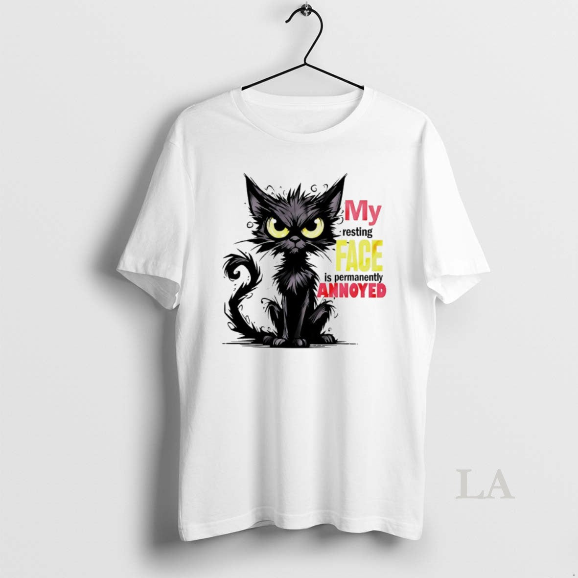 Original Cat My Resting Face Is Permanently Annoyed - Adult & Kids T-Shirts, Sweatshirts & Hoodies apparel design preview 1