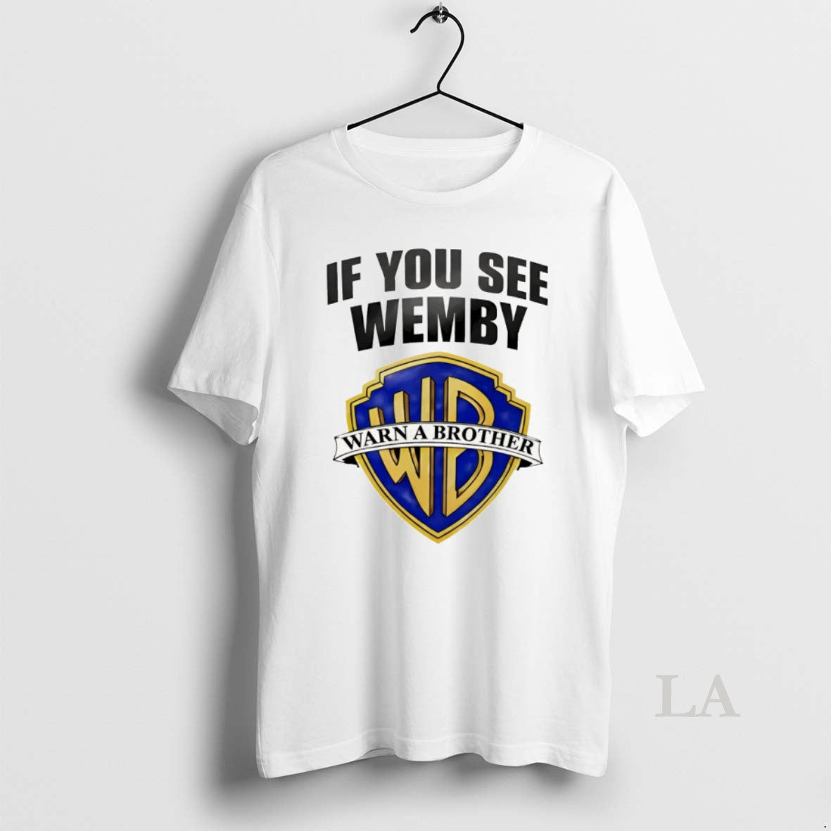 Original Chet Holmgren Wearing If You See Wemby Warn - Adult & Kids T-Shirts, Sweatshirts & Hoodies apparel design preview 1