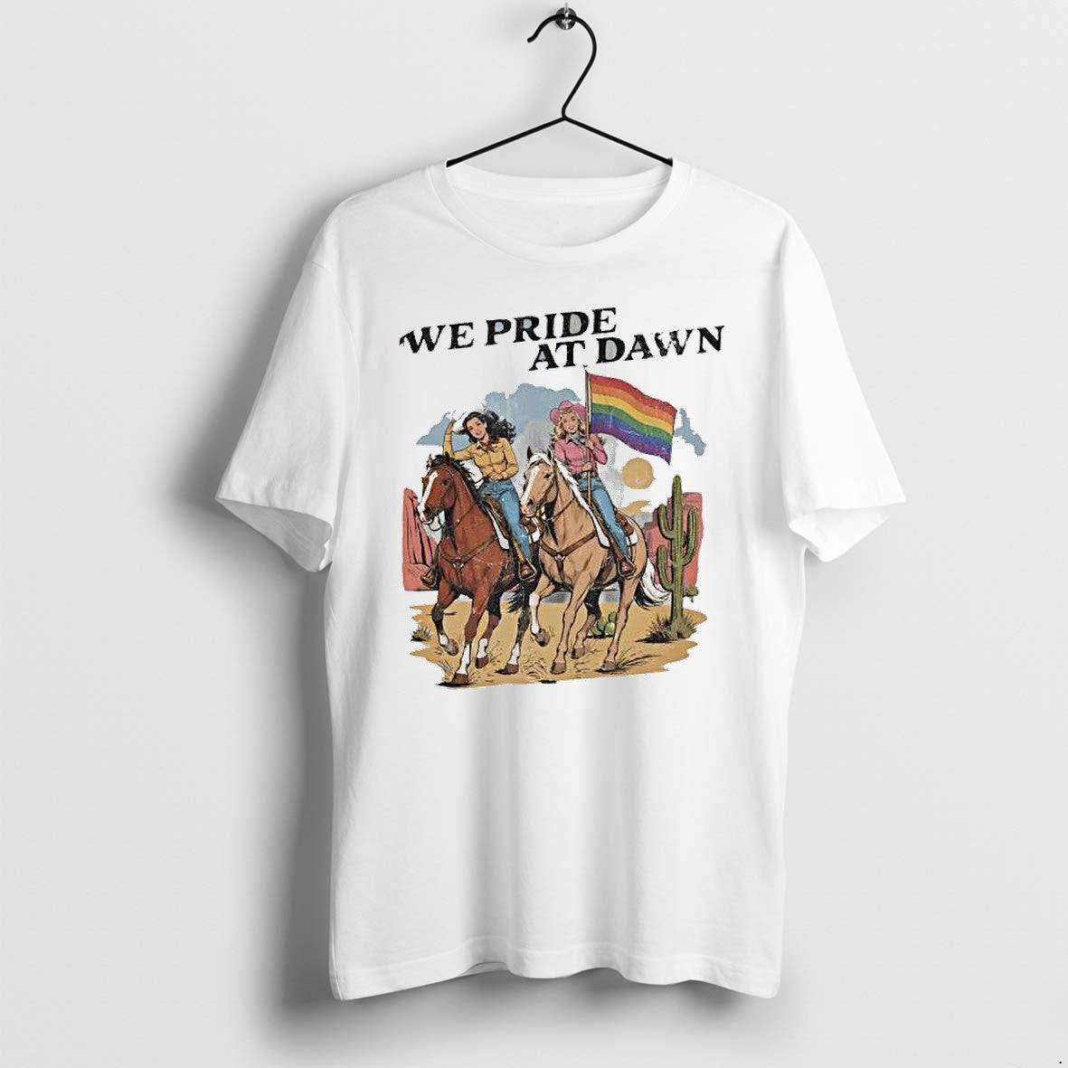 Original Cowgirl Vintage Lesbian Pride Jpg - Adult & Kids T-Shirts, Sweatshirts & Hoodies apparel design preview 1