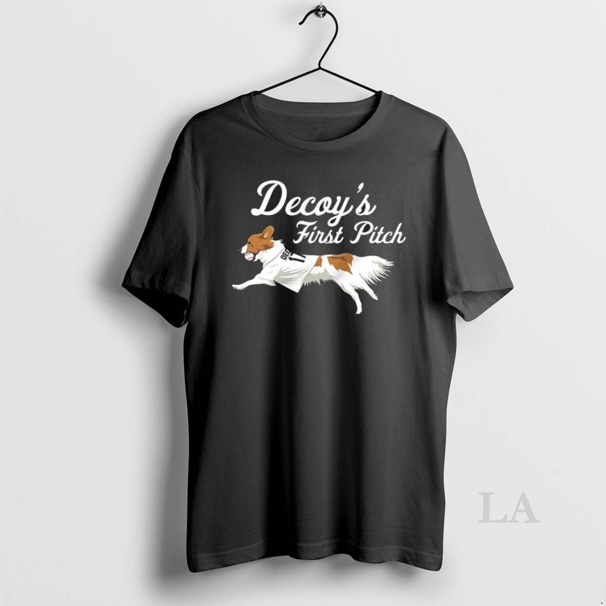 Original Decoys First Pitch Dog La Dodgers - Adult & Kids T-Shirts, Sweatshirts & Hoodies apparel design preview 1
