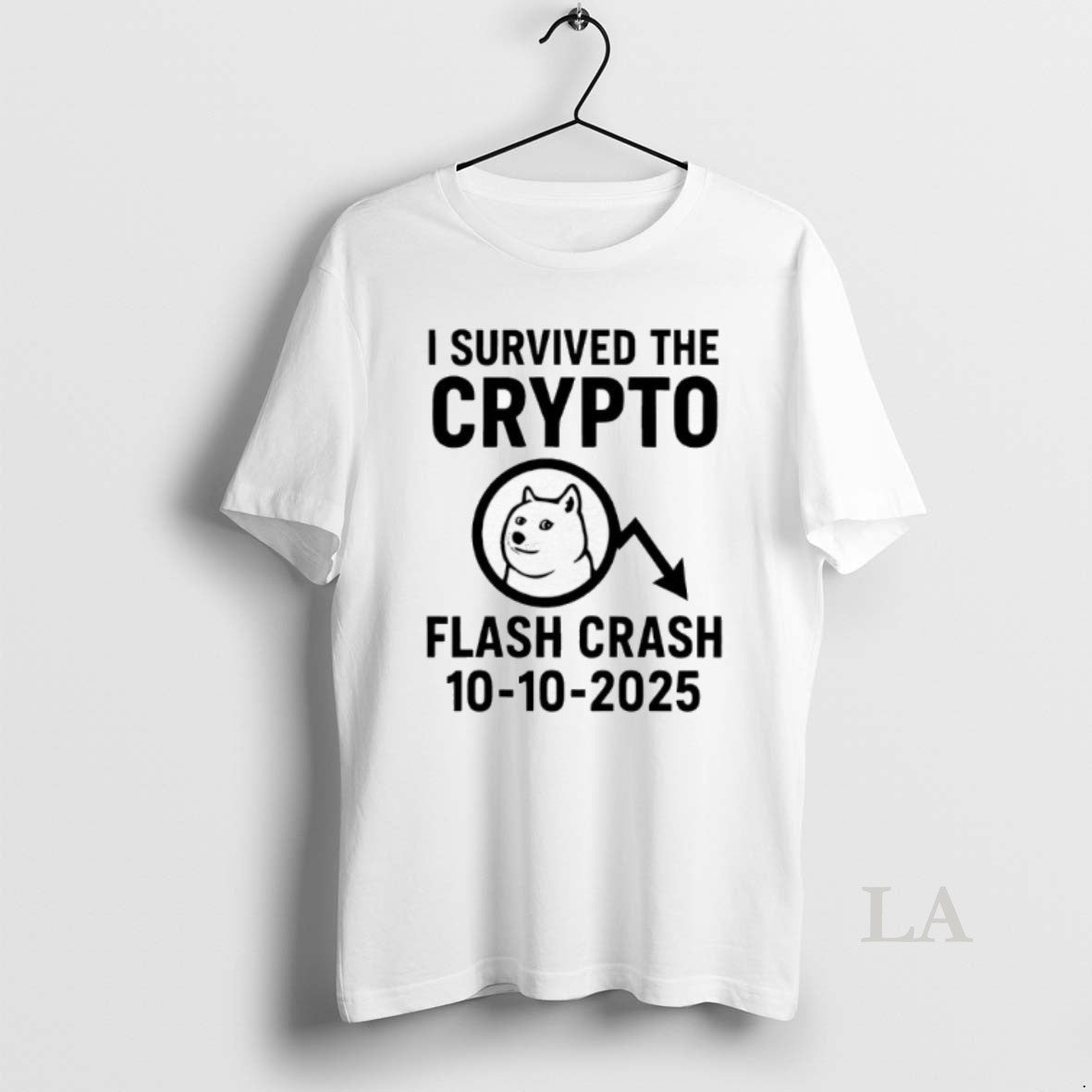 Original Dog I Survived The Crypto Flash Crash 10 - Adult & Kids T-Shirts, Sweatshirts & Hoodies apparel design preview 1