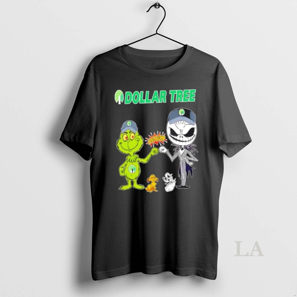 Original Dollar Tree X Grinch And Jack Skellington - Adult & Kids T-Shirts, Sweatshirts & Hoodies apparel design preview 1