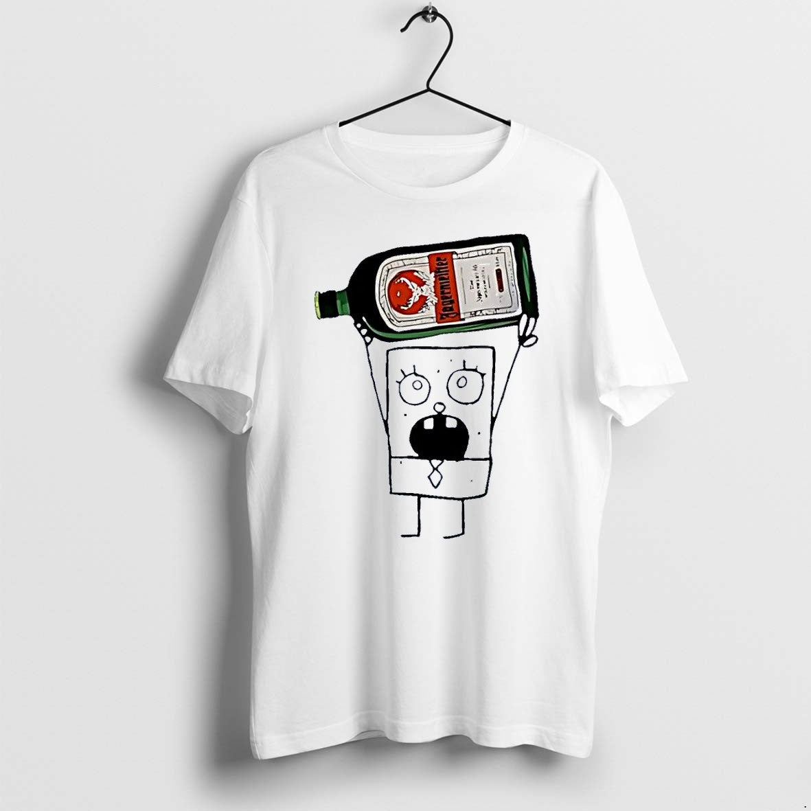 Original Doodlebob Jagermeister White Jpg - Adult & Kids T-Shirts, Sweatshirts & Hoodies apparel design preview 1