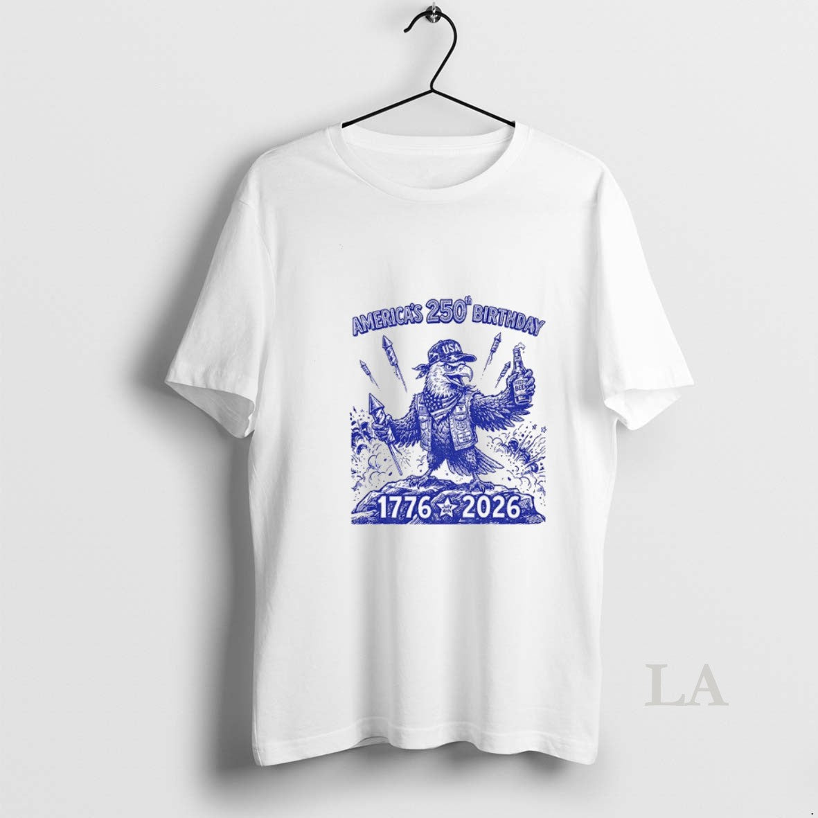 Original Eagle Holding Freedom Beer Usa 250th - Adult & Kids T-Shirts, Sweatshirts & Hoodies apparel design preview 1