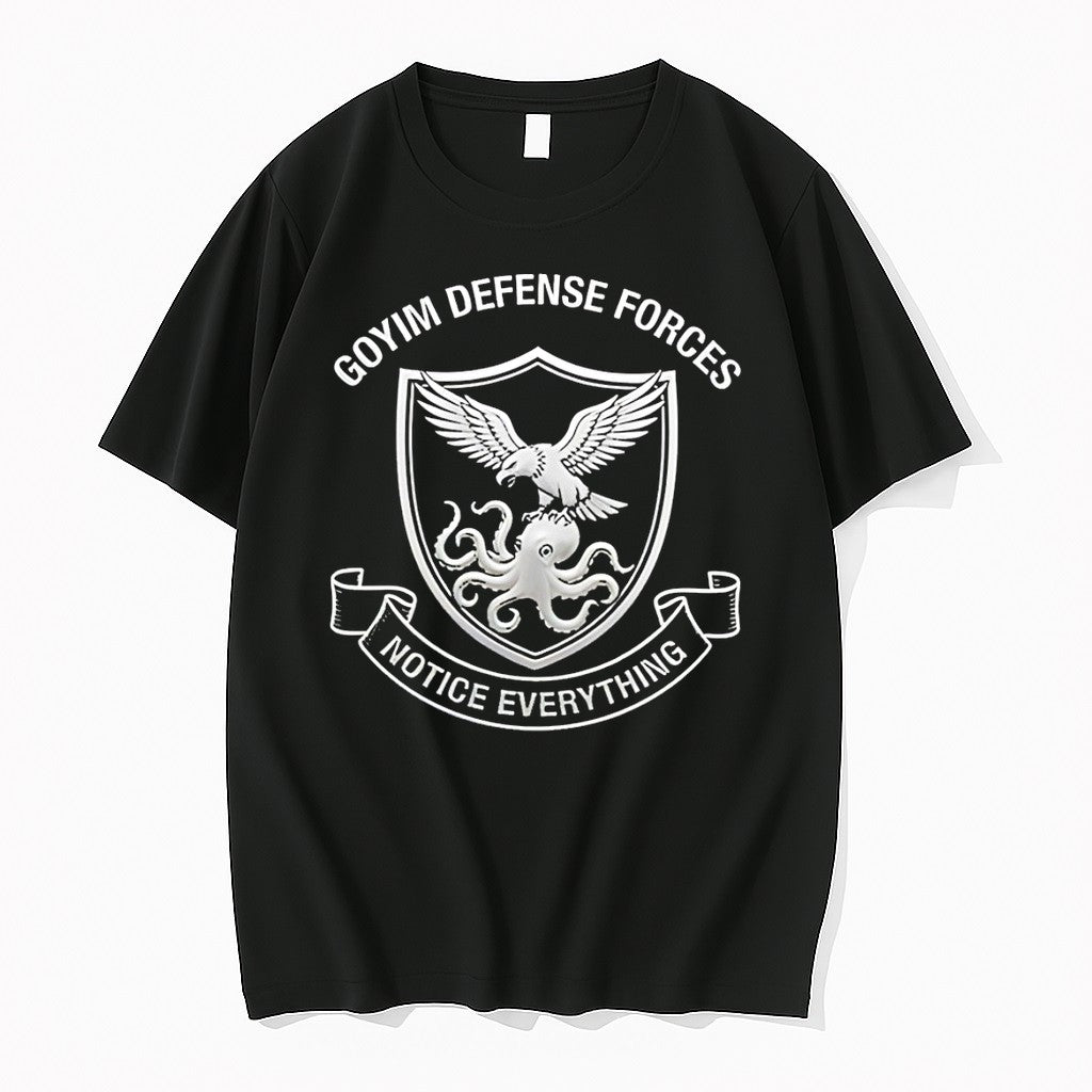 Original Eagle Octopus Goyim Defense Forces Notice - Adult & Kids T-Shirts, Sweatshirts & Hoodies apparel design preview 1