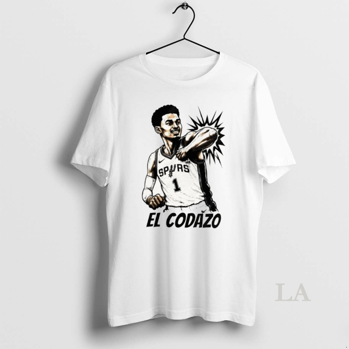Original El Codazo Victor Wembanyama Elbowing San - Adult & Kids T-Shirts, Sweatshirts & Hoodies apparel design preview 1