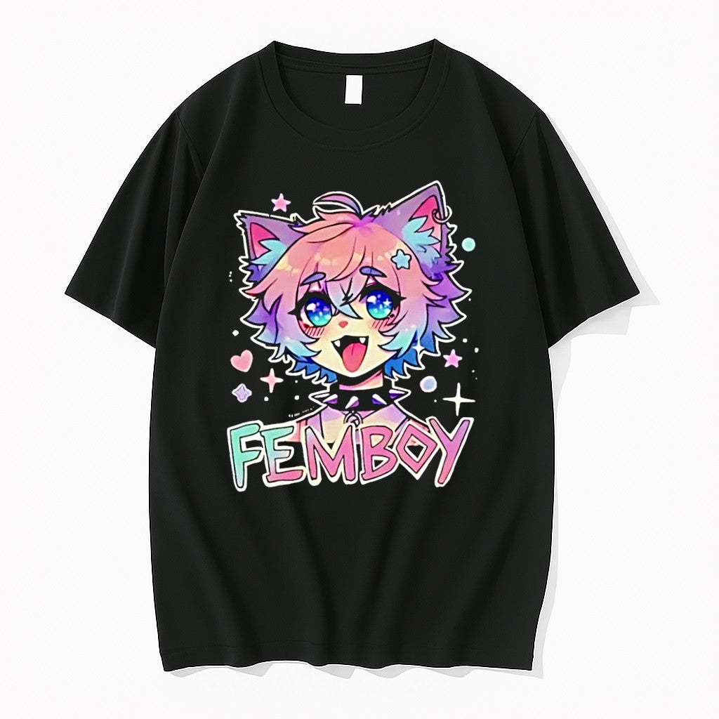 Original Femboy Catboy Nekomimi Anime Manga Kawaii - Adult & Kids T-Shirts, Sweatshirts & Hoodies apparel design preview 1