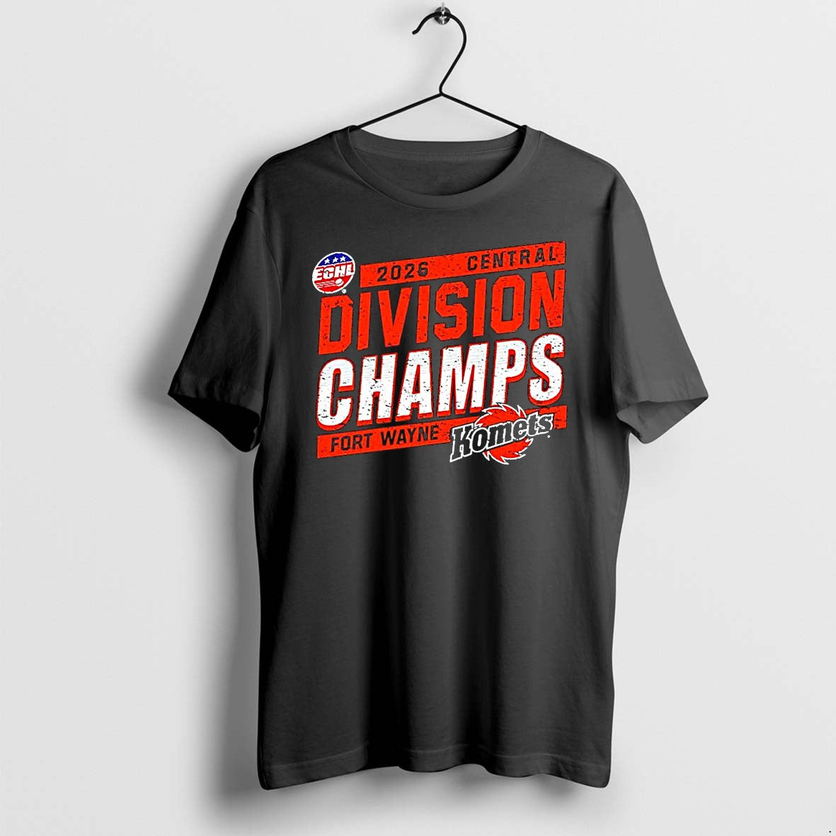 Original Fort Wayne Komets 2026 Echl Central Division - Adult & Kids T-Shirts, Sweatshirts & Hoodies apparel design preview 1