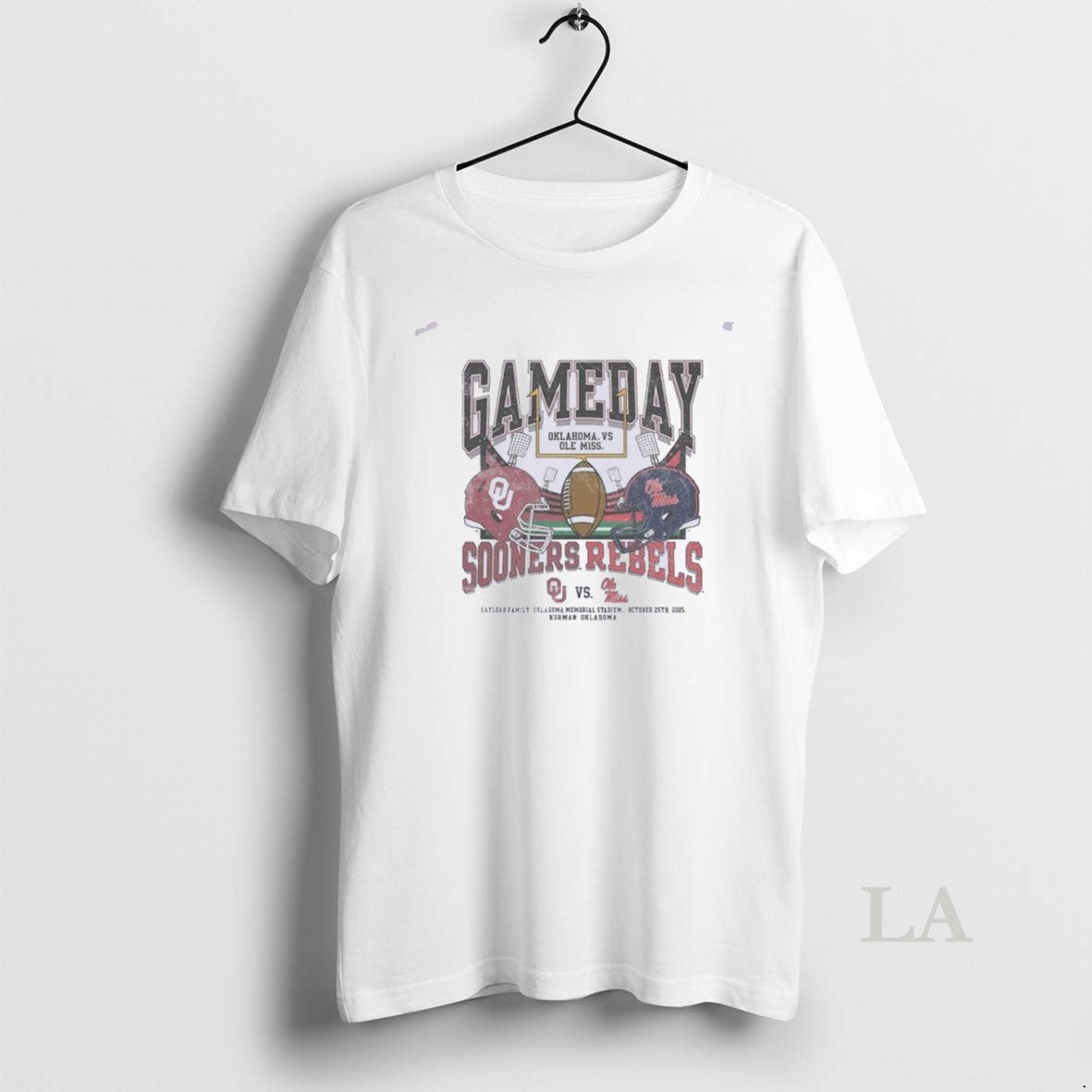 Original Gameday Oklahoma Vs Ole Miss 2025 - Adult & Kids T-Shirts, Sweatshirts & Hoodies apparel design preview 1