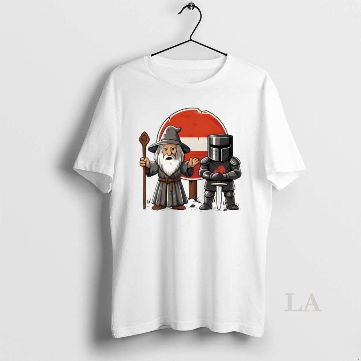 Original Gandalf And The Black Knight None Shall Pass - Adult & Kids T-Shirts, Sweatshirts & Hoodies apparel design preview 1