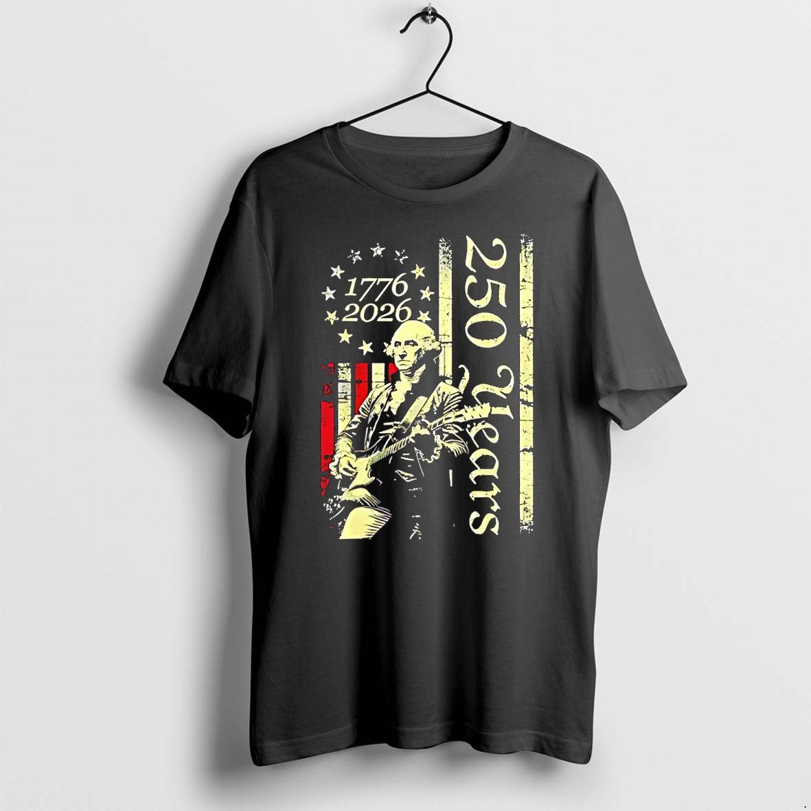 Original George Washington Rock Guitar 1776 2026 250 - Adult & Kids T-Shirts, Sweatshirts & Hoodies apparel design preview 1