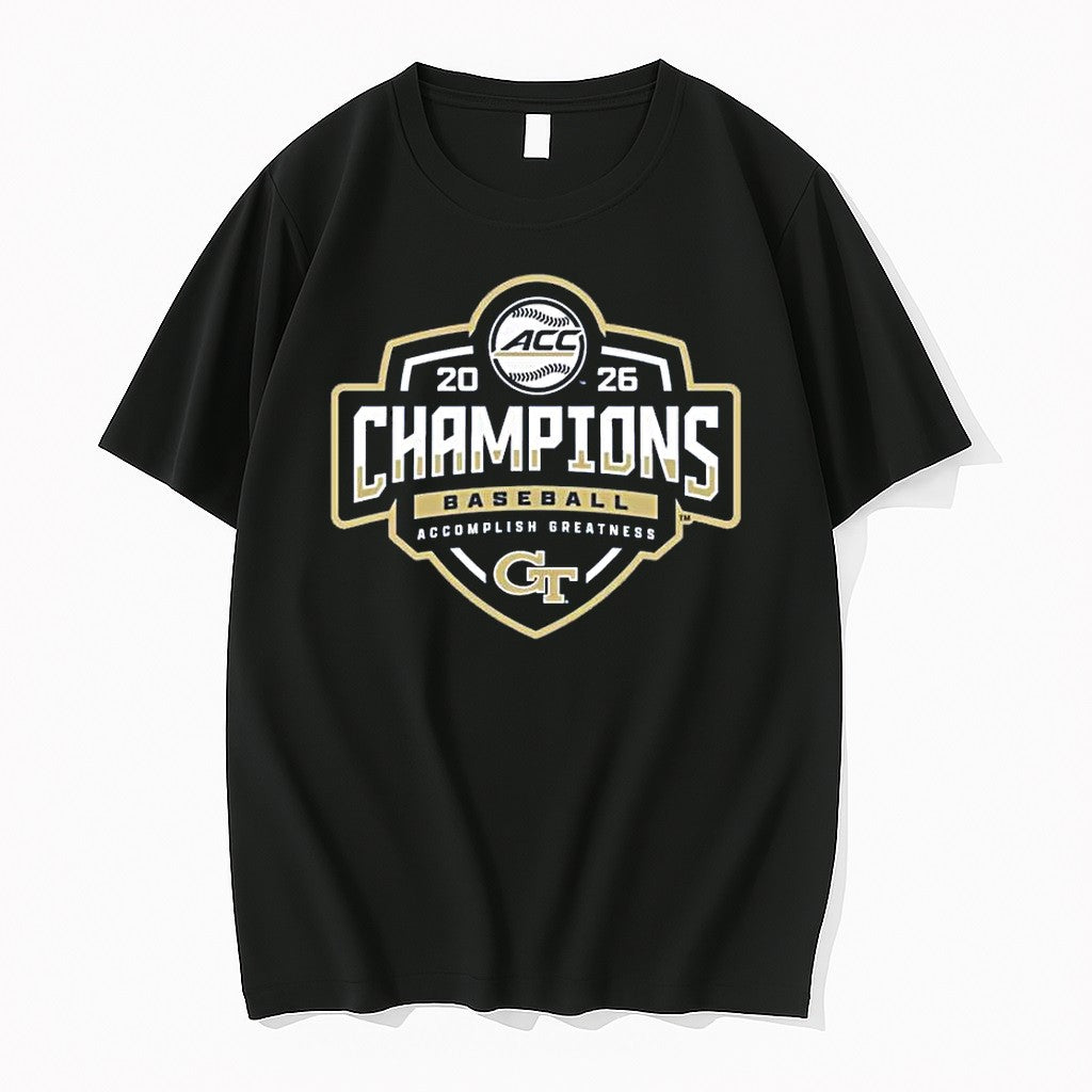 Original Georgia Tech Yellow Jackets Baseball Acc - Adult & Kids T-Shirts, Sweatshirts & Hoodies apparel design preview 1