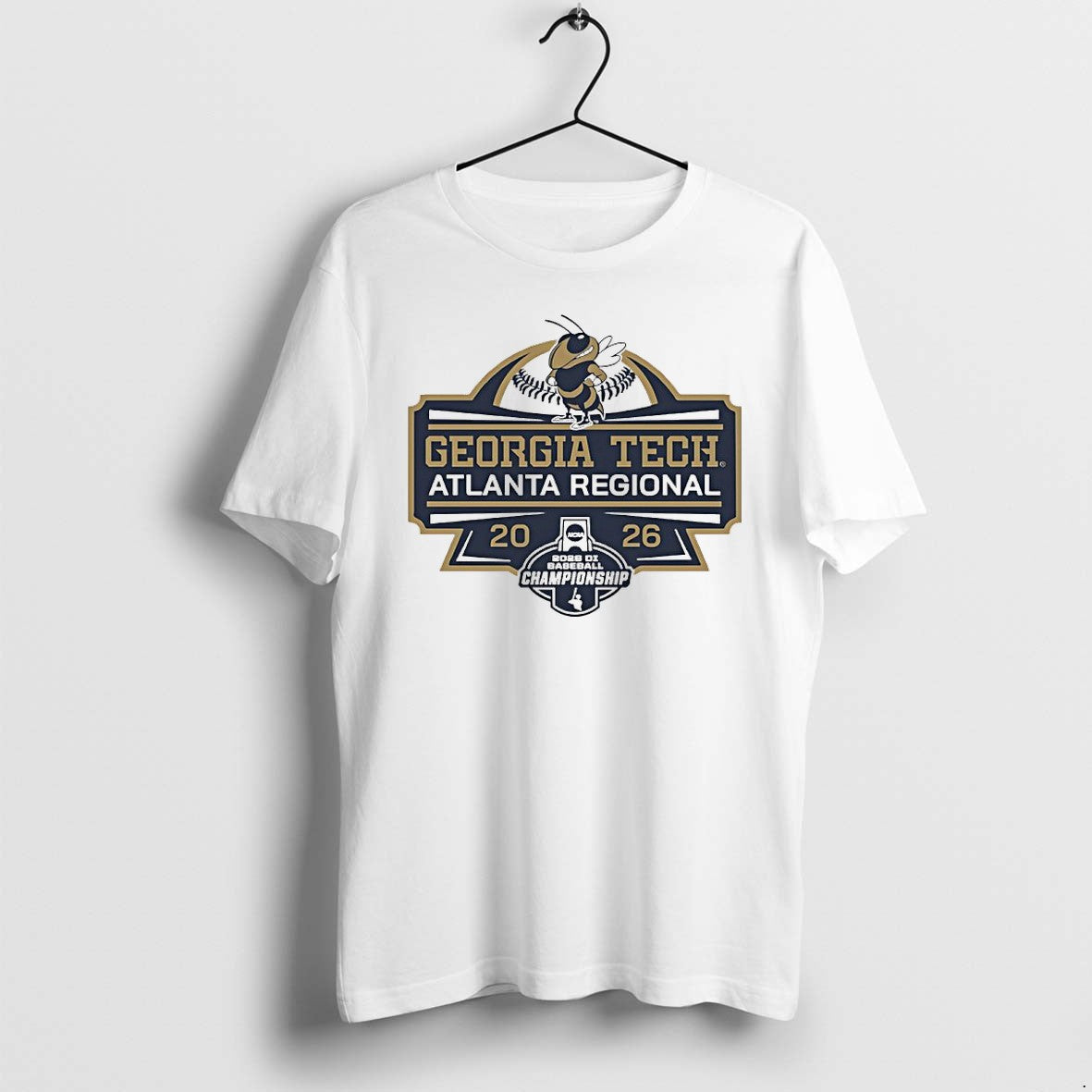 Original Georgia Tech Yellow Jackets Baseball Atlanta - Adult & Kids T-Shirts, Sweatshirts & Hoodies apparel design preview 1