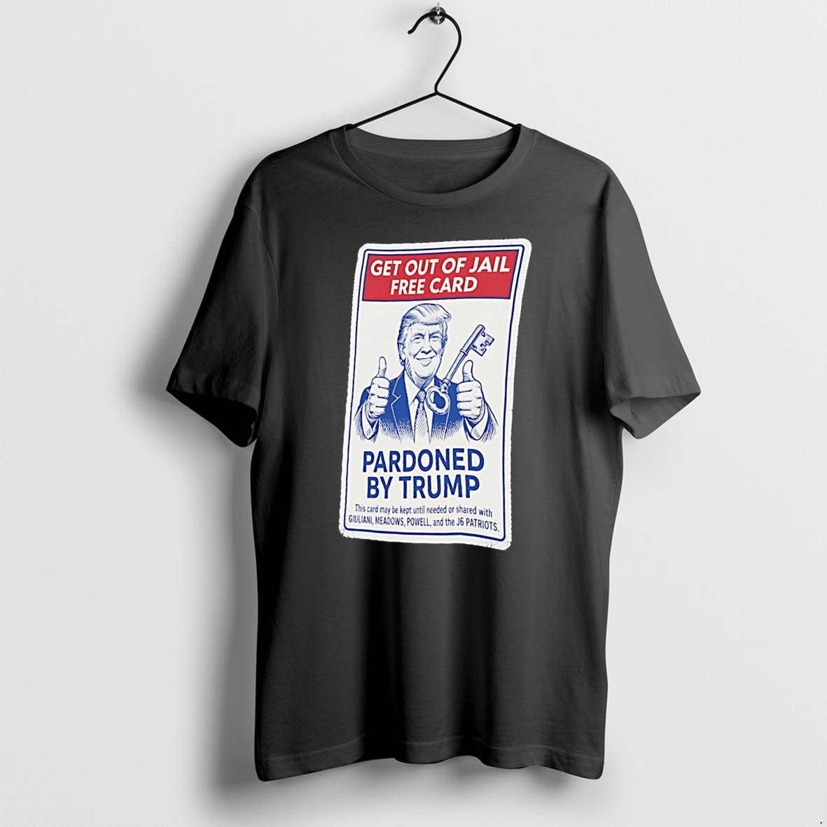 Original Get Out Of Jail Free Card Pardoned By Trump - Adult & Kids T-Shirts, Sweatshirts & Hoodies apparel design preview 1