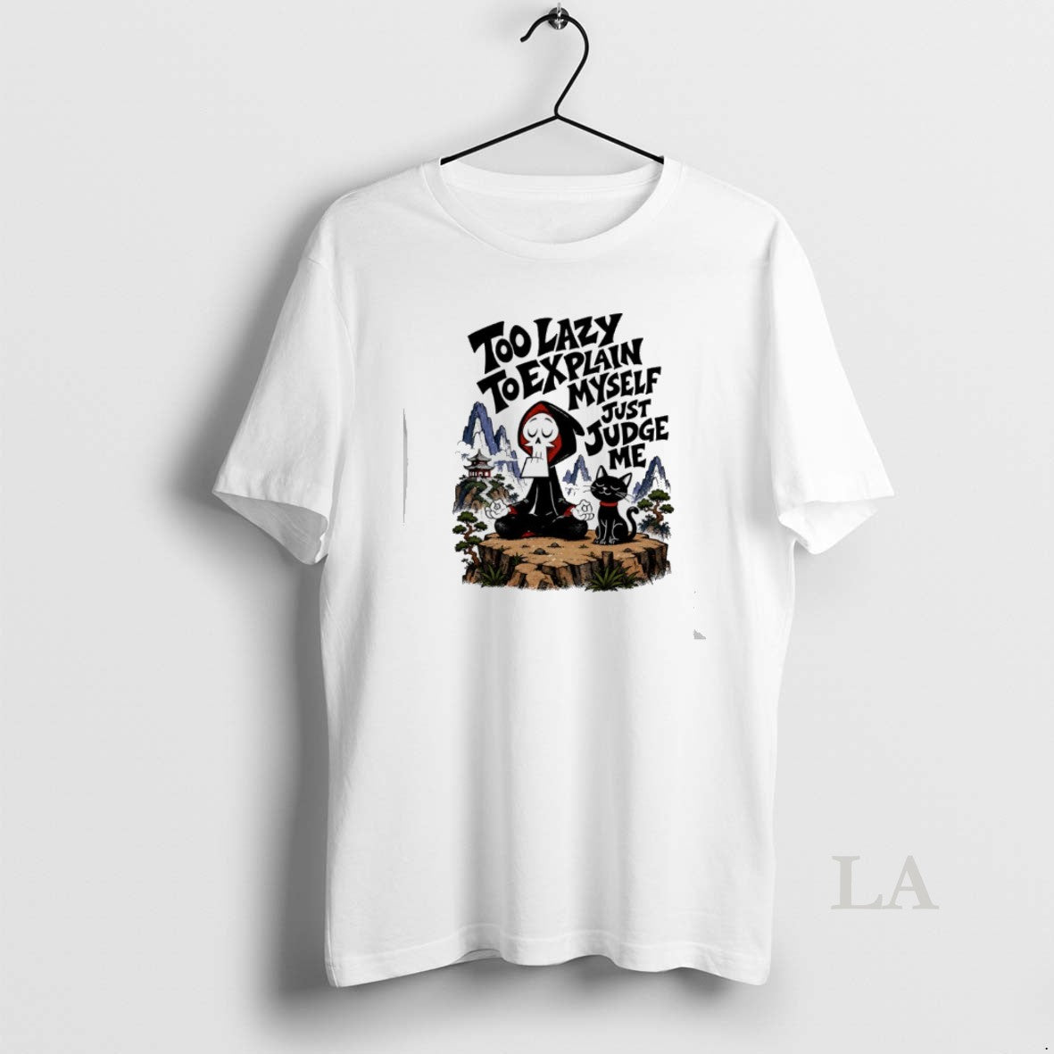 Original Grim Too Lazy To Explain Myself Just Judge - Adult & Kids T-Shirts, Sweatshirts & Hoodies apparel design preview 1