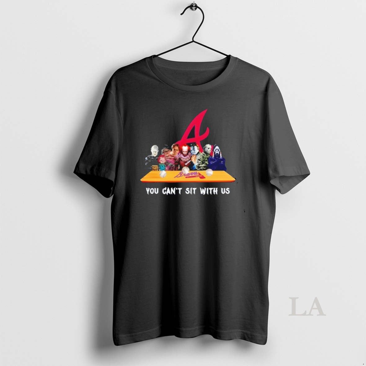 Original Horror Movie Characters You Cant Sit With Us - Adult & Kids T-Shirts, Sweatshirts & Hoodies apparel design preview 1