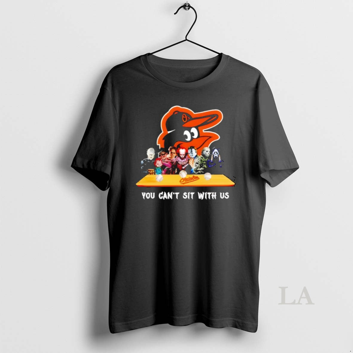 Original Horror Movie Characters You Cant Sit With Us - Adult & Kids T-Shirts, Sweatshirts & Hoodies apparel design preview 1