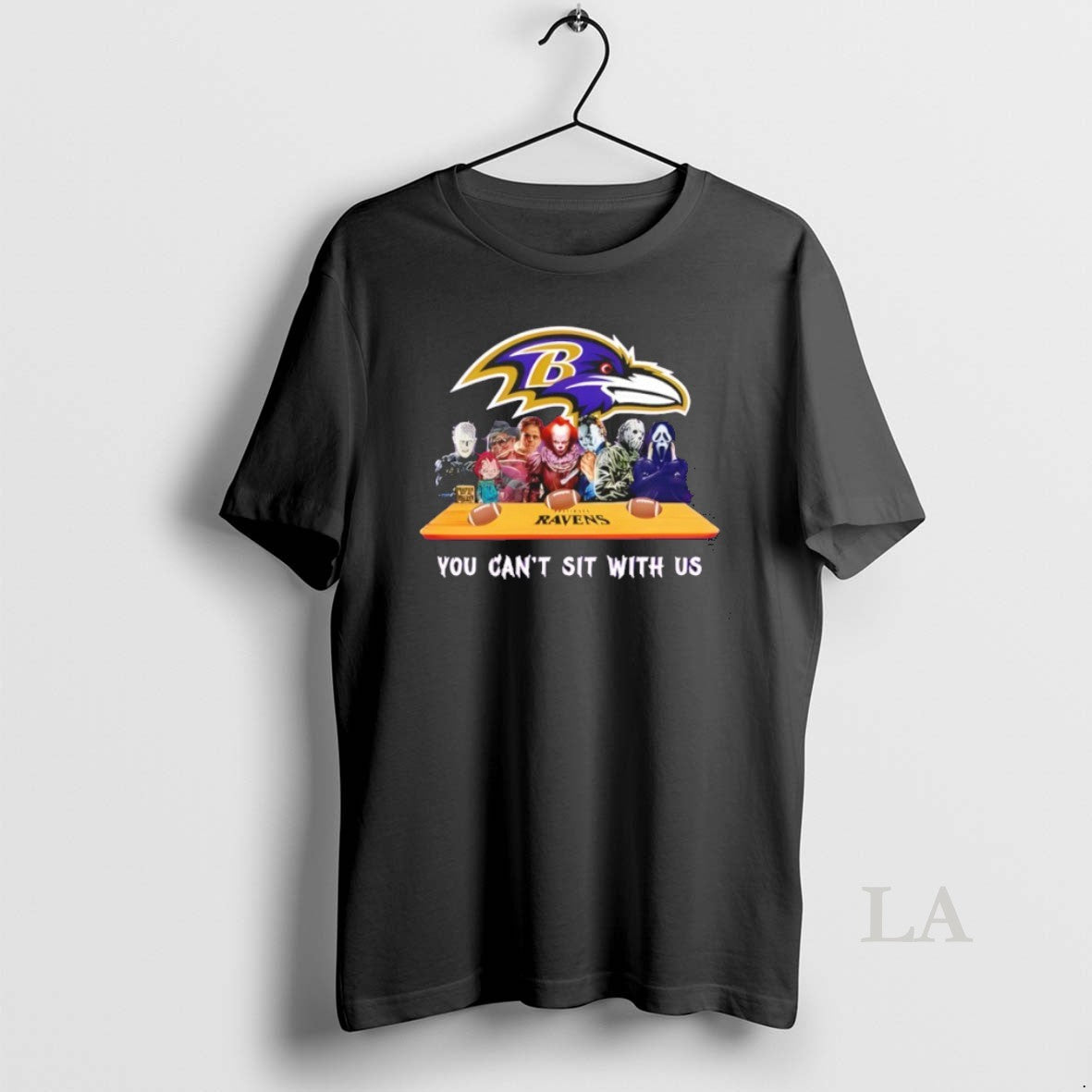 Original Horror Movie Characters You Cant Sit With Us - Adult & Kids T-Shirts, Sweatshirts & Hoodies apparel design preview 1