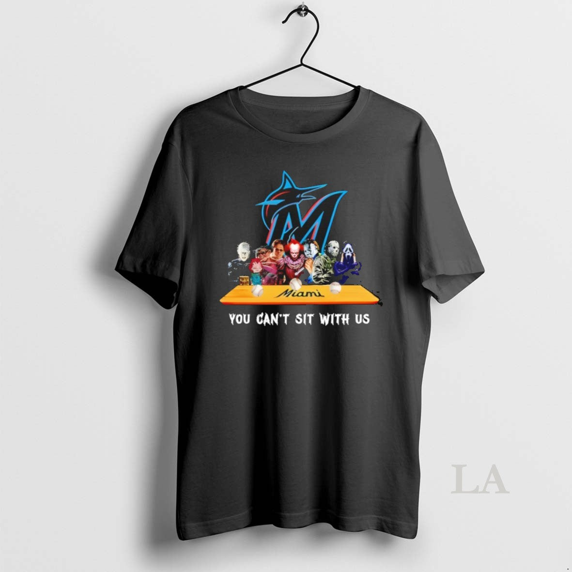 Original Horror Movie Characters You Cant Sit With Us - Adult & Kids T-Shirts, Sweatshirts & Hoodies apparel design preview 1