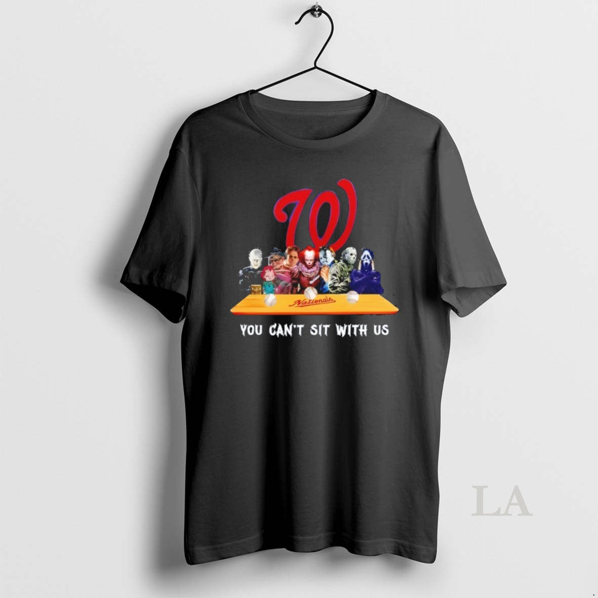 Original Horror Movie Characters You Cant Sit With Us - Adult & Kids T-Shirts, Sweatshirts & Hoodies apparel design preview 1