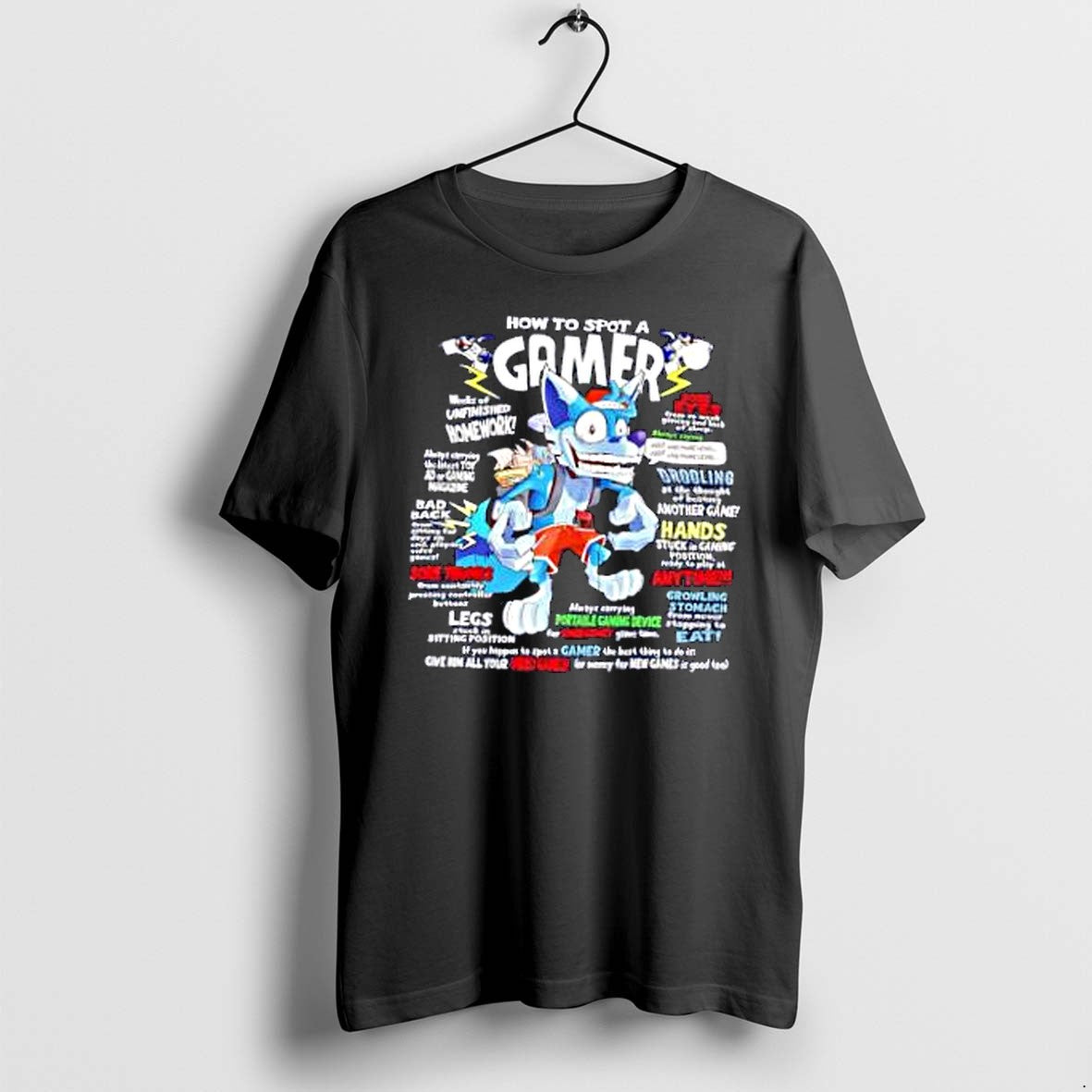 Original How To Spot A Gamer Finished Work Jpg - Adult & Kids T-Shirts, Sweatshirts & Hoodies apparel design preview 1