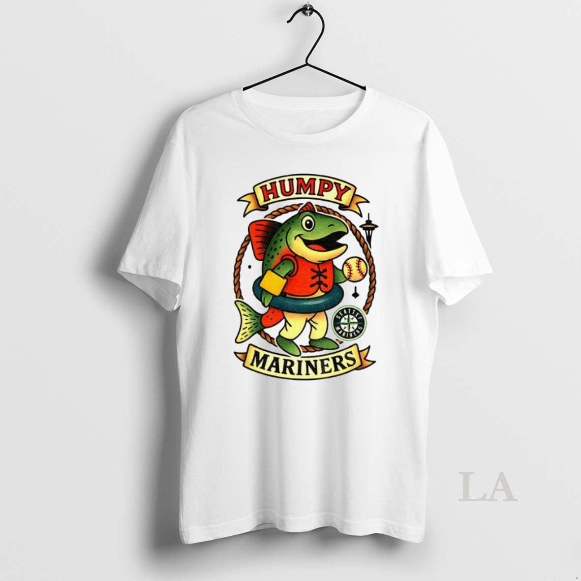 Original Humpy Salmon Mascot Seattle Mariners Mlb - Adult & Kids T-Shirts, Sweatshirts & Hoodies apparel design preview 1