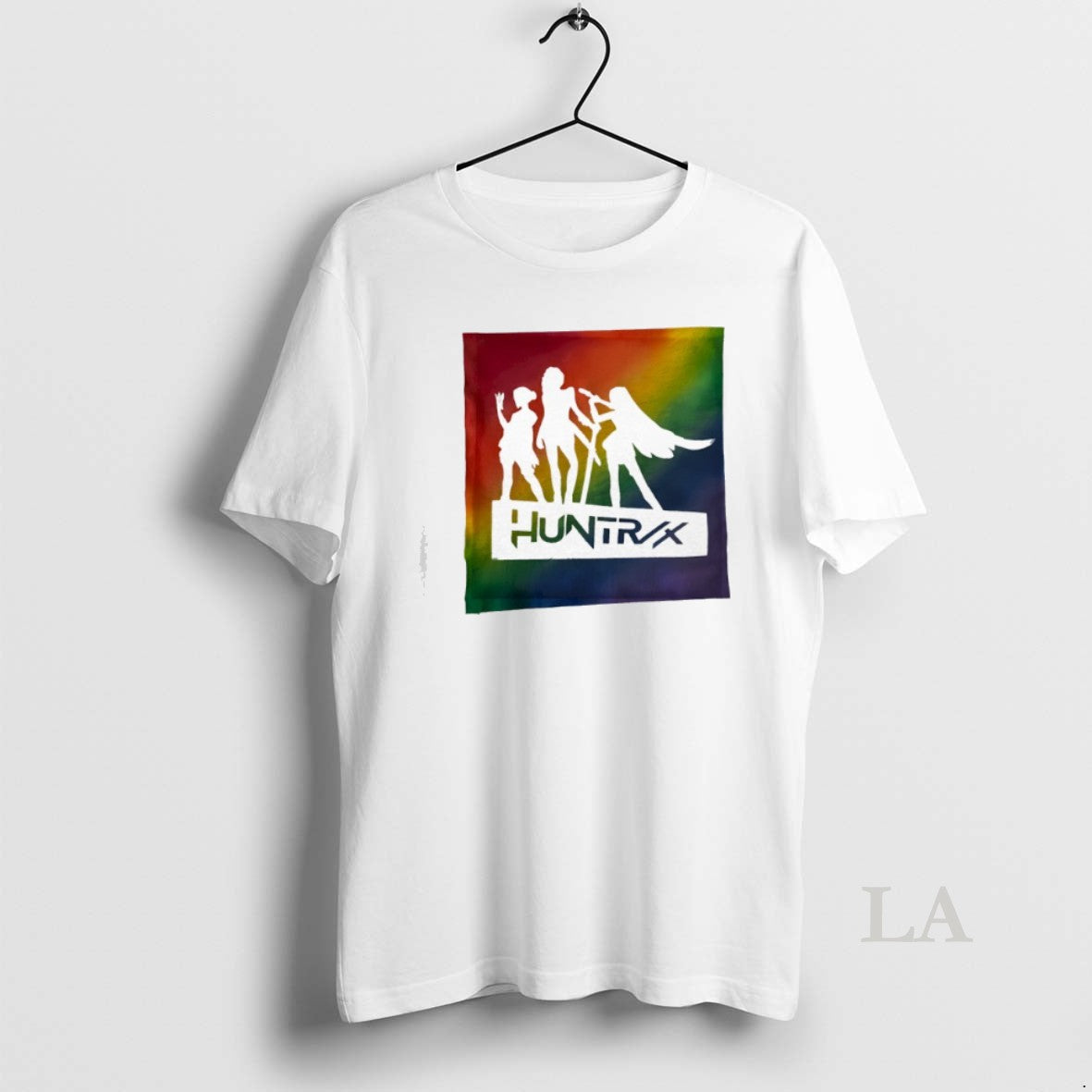 Original Huntrix Demon Hunter Kpop Pride Month Flag - Adult & Kids T-Shirts, Sweatshirts & Hoodies apparel design preview 1