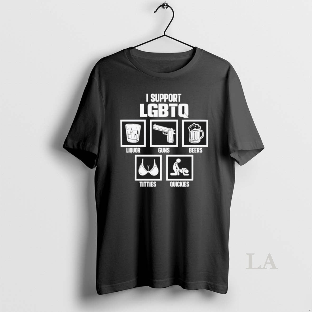 Original I Support Lgbtq Edgy Liquor Guns Beers - Adult & Kids T-Shirts, Sweatshirts & Hoodies apparel design preview 1