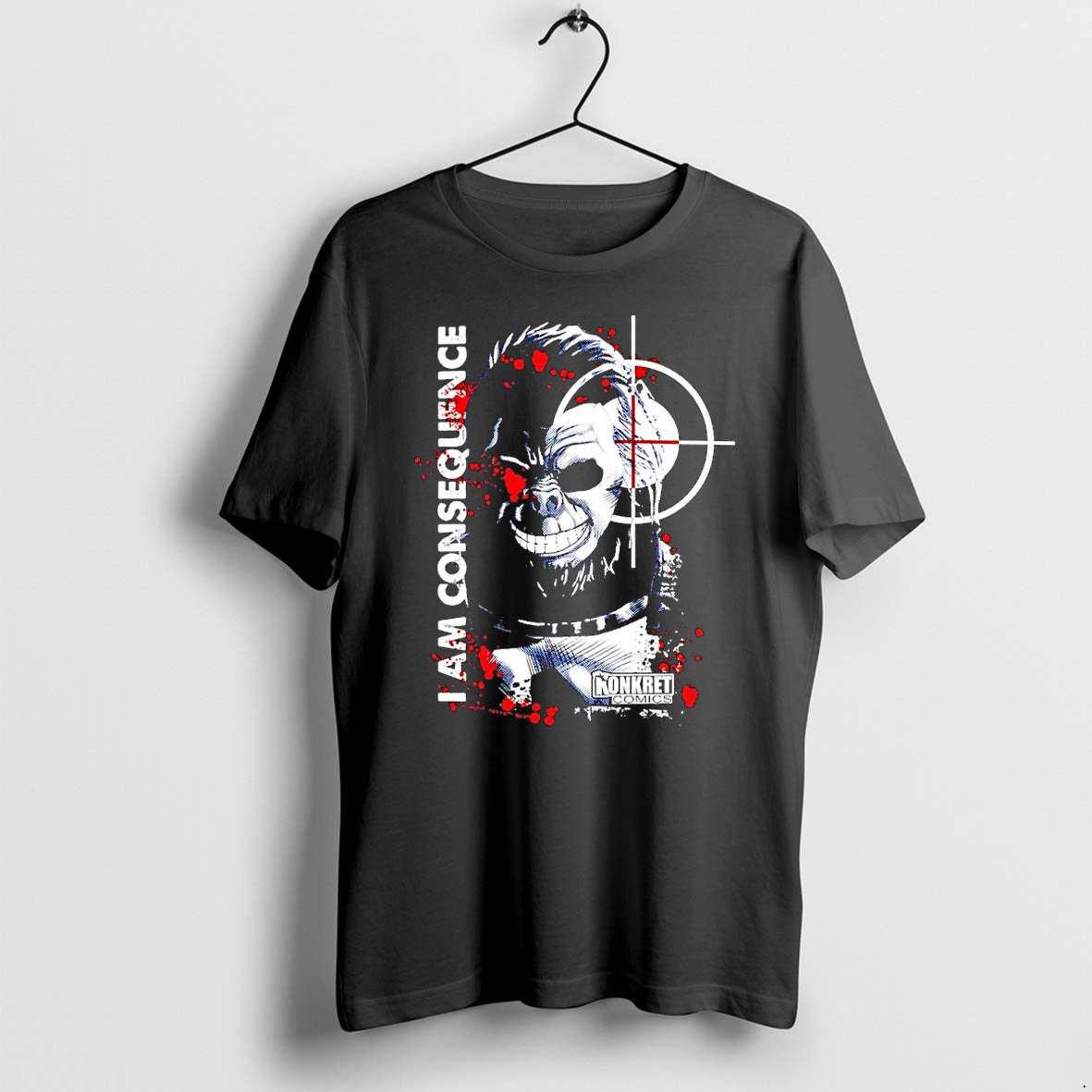 Original I Am Consequence Gorilla Skull Target - Adult & Kids T-Shirts, Sweatshirts & Hoodies apparel design preview 1