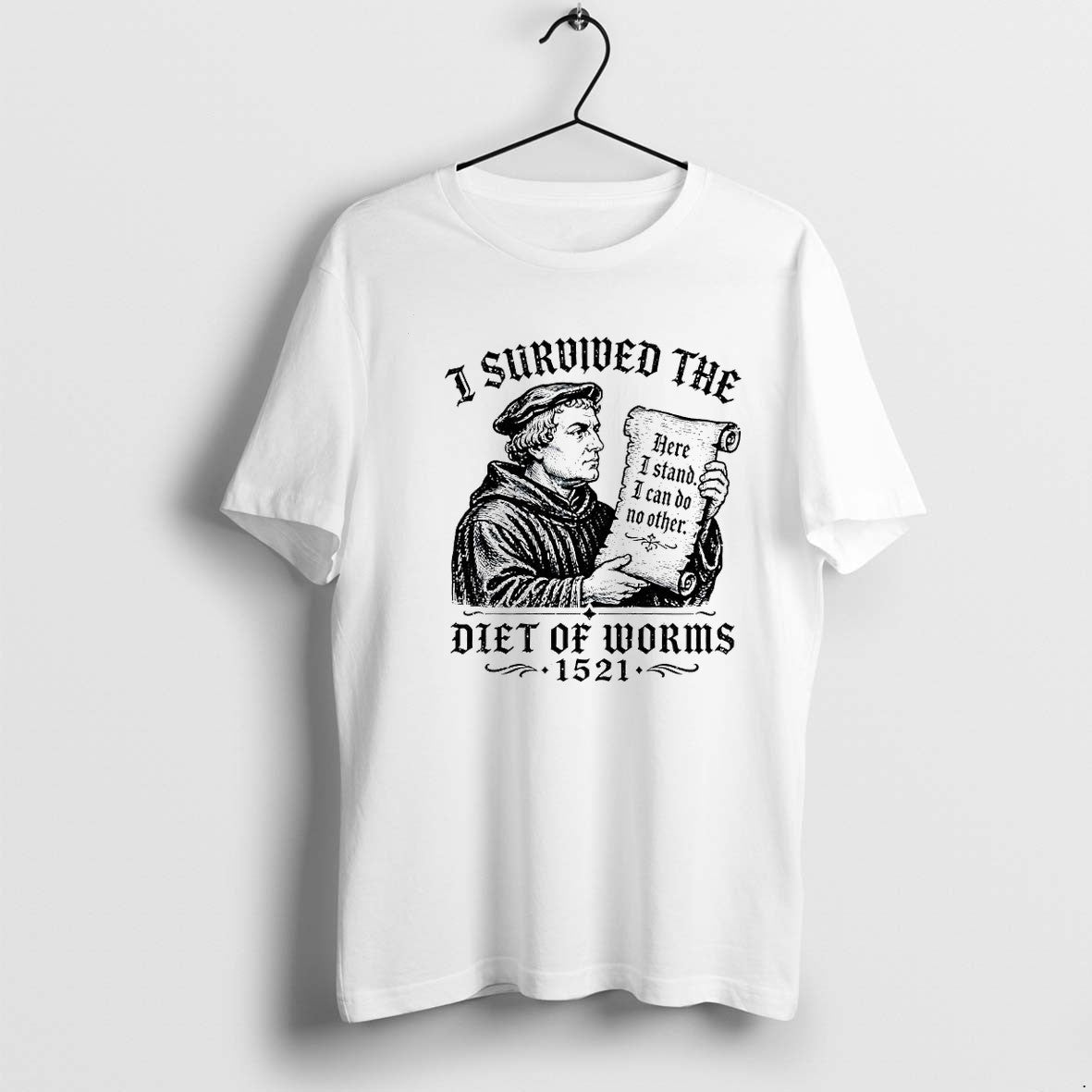 Original I Survived The Diet Of Worms 1521 Martin - Adult & Kids T-Shirts, Sweatshirts & Hoodies apparel design preview 1