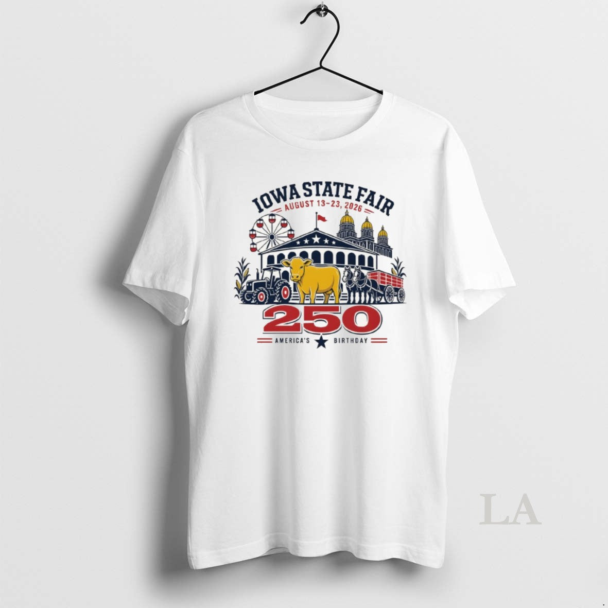 Original Iowa State Fair August 13 23 2026 250th - Adult & Kids T-Shirts, Sweatshirts & Hoodies apparel design preview 1