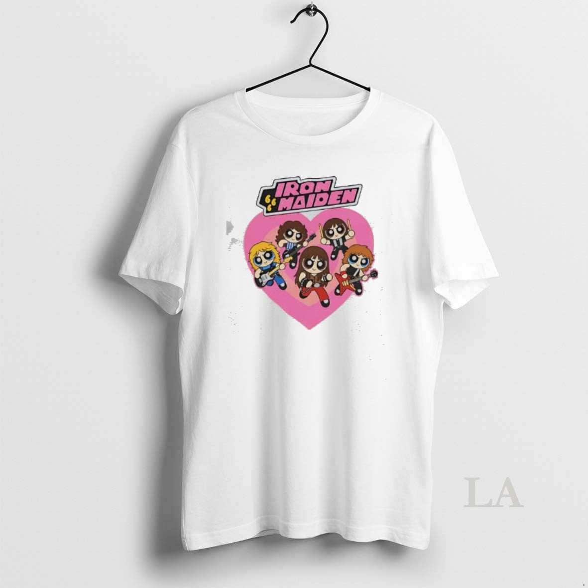 Original Iron Maiden Powerpuff Girls Style Heart - Adult & Kids T-Shirts, Sweatshirts & Hoodies apparel design preview 1