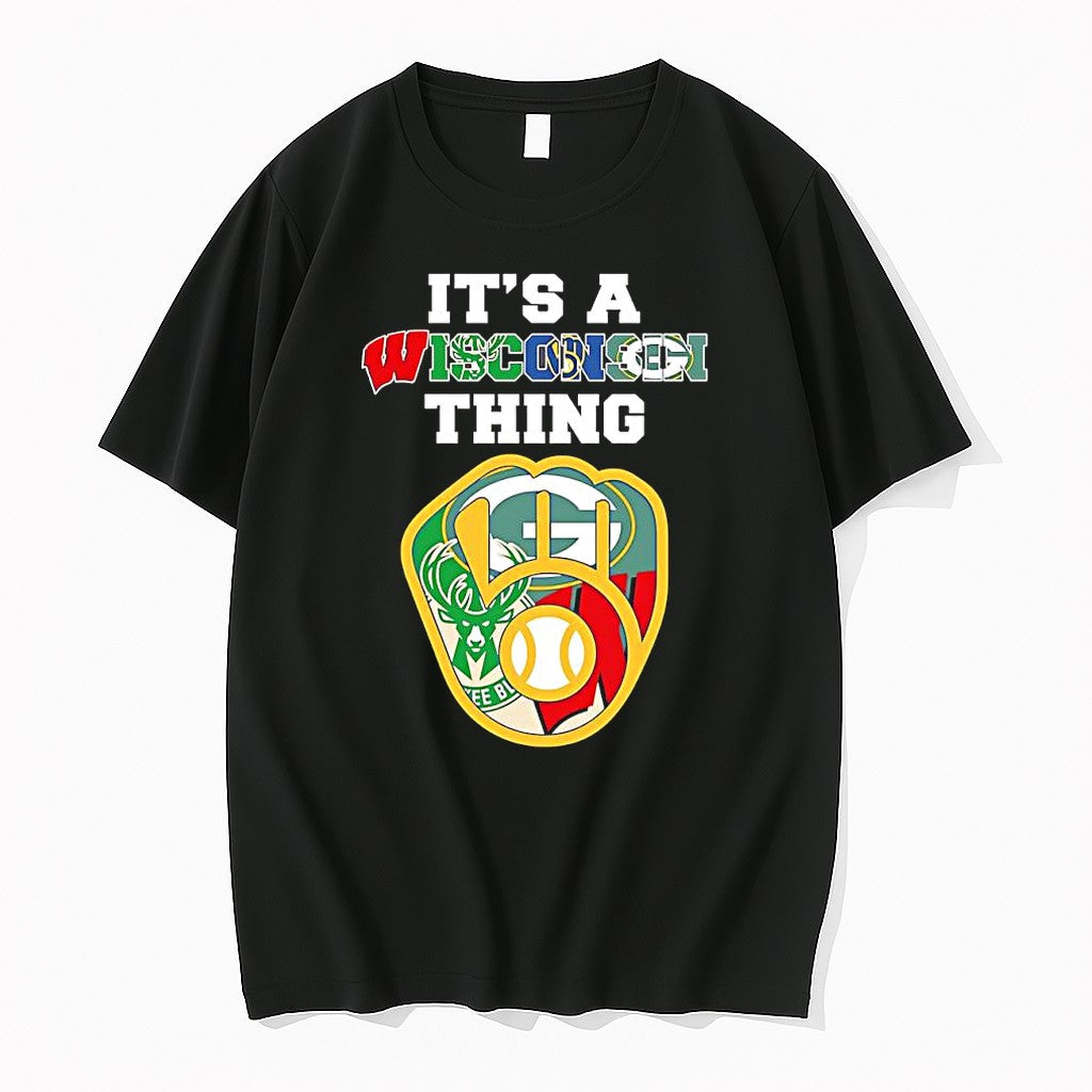 Original Its A Wisconsin Thing Packers Bucks Brewers - Adult & Kids T-Shirts, Sweatshirts & Hoodies apparel design preview 1