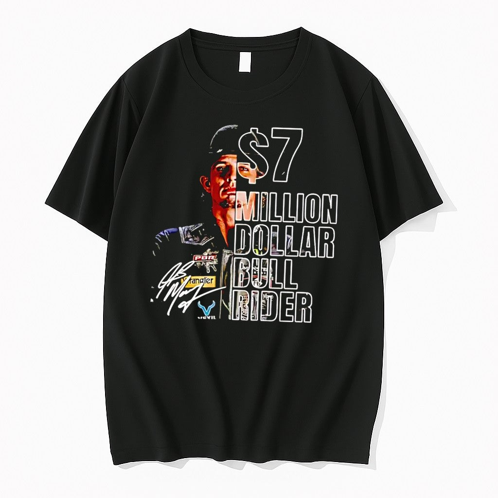 Original J B Mauney Pbr 7 Million Dollar Bull Rider - Adult & Kids T-Shirts, Sweatshirts & Hoodies apparel design preview 1
