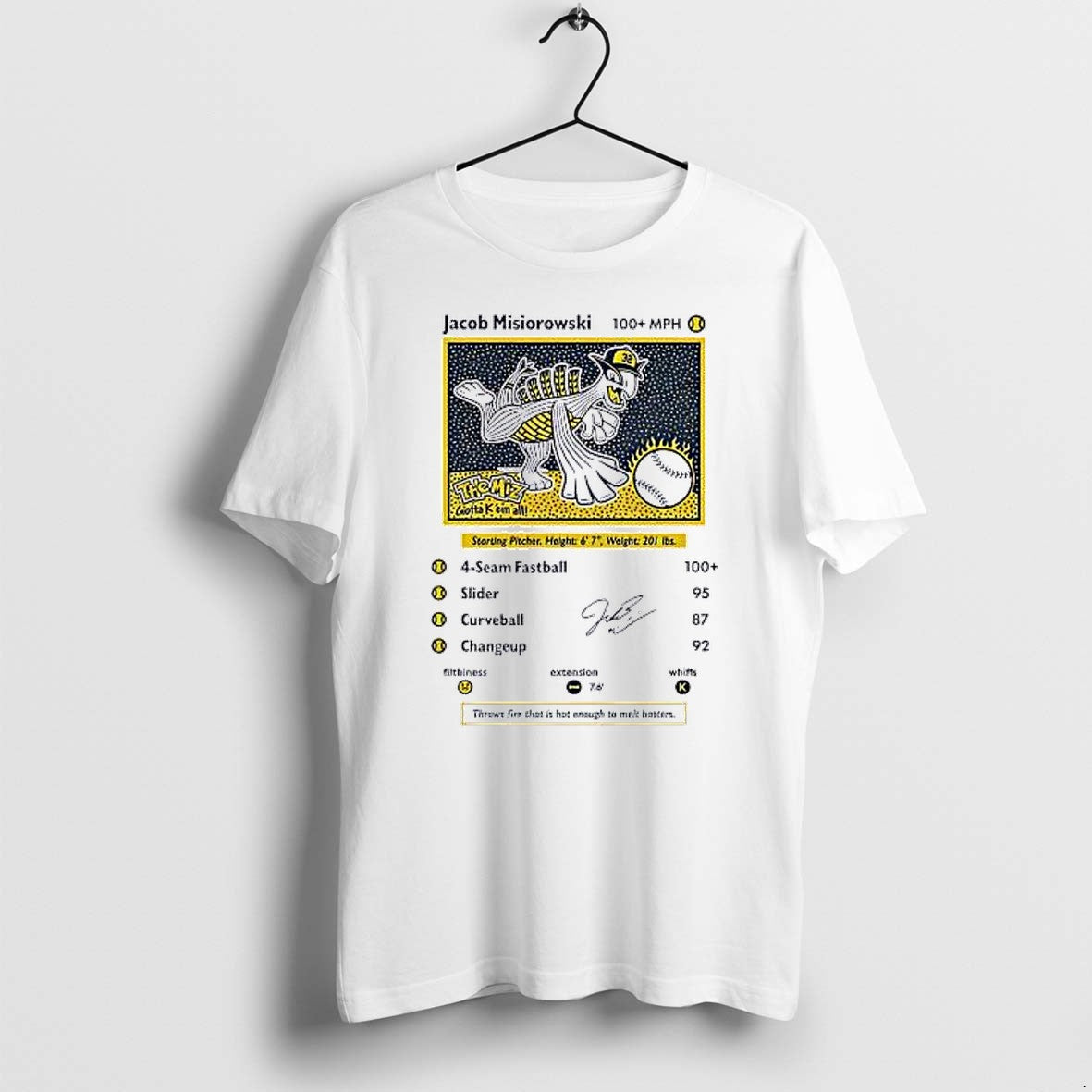 Original Jacob Misiorowski Milwaukee Brewers Mlb 100 - Adult & Kids T-Shirts, Sweatshirts & Hoodies apparel design preview 1
